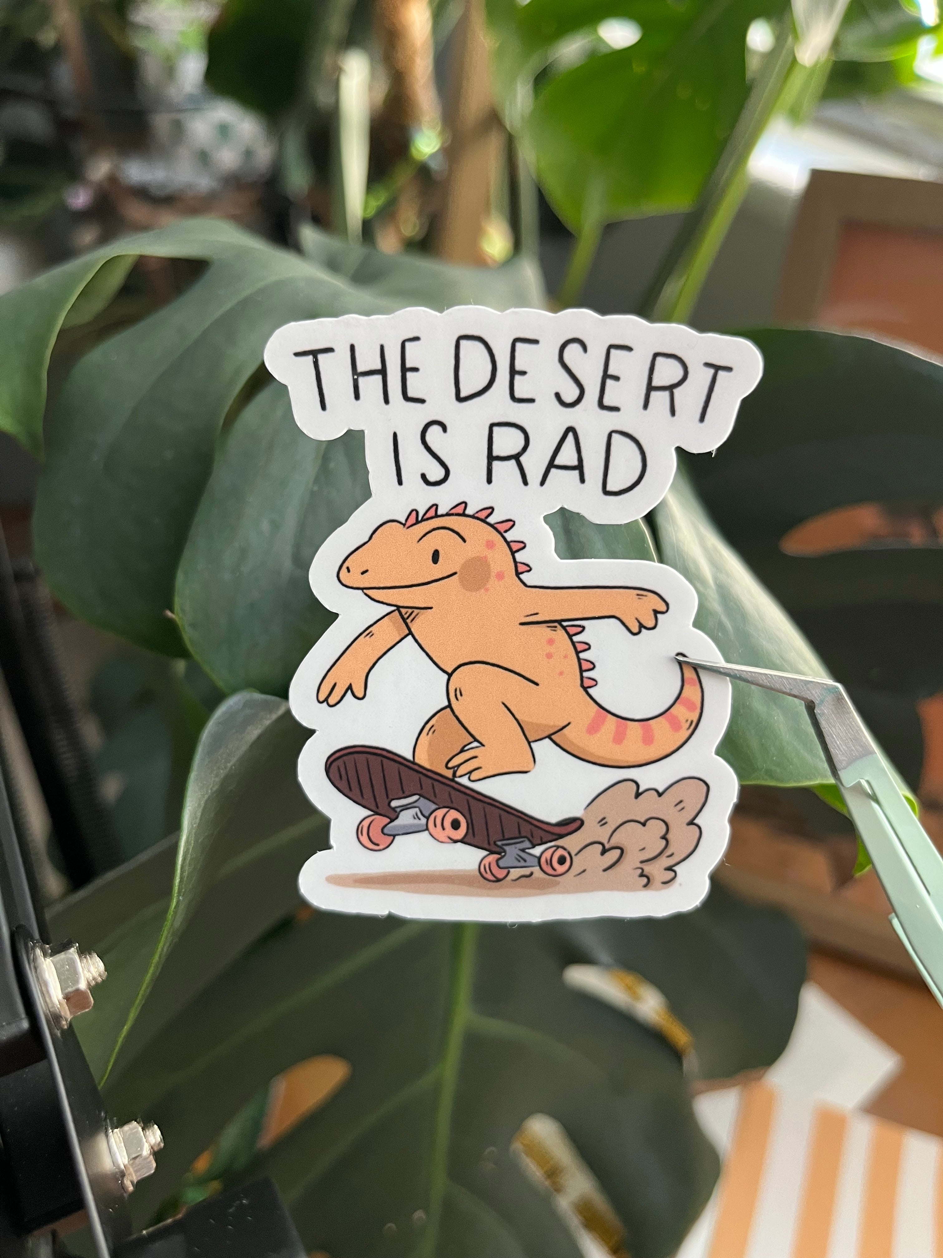 The desert is rad vinyl sticker